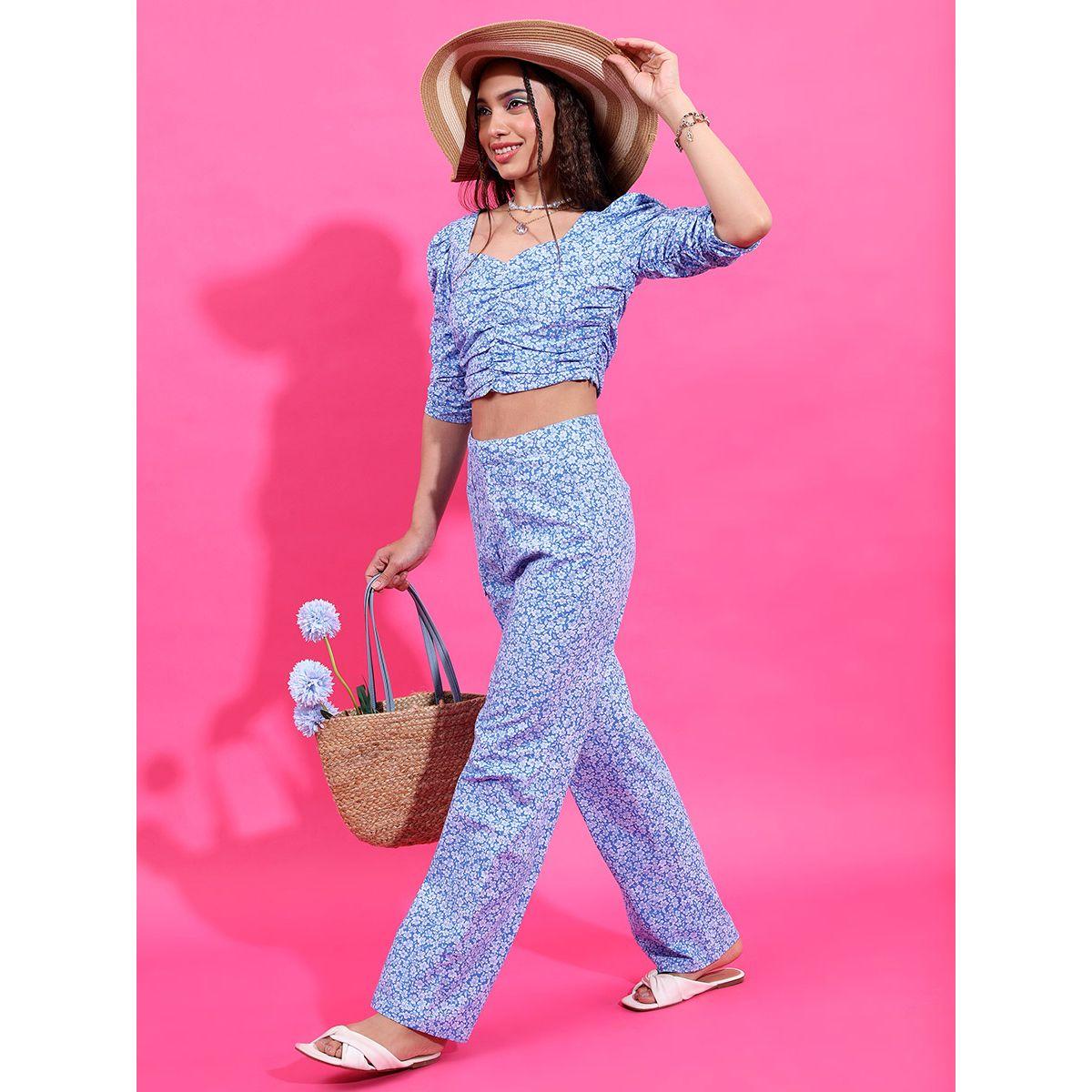 Tokyo Talkies X Styli Floral Print Crop Top & Trouser Co-Ords-women-clothing-coordsets-image-4