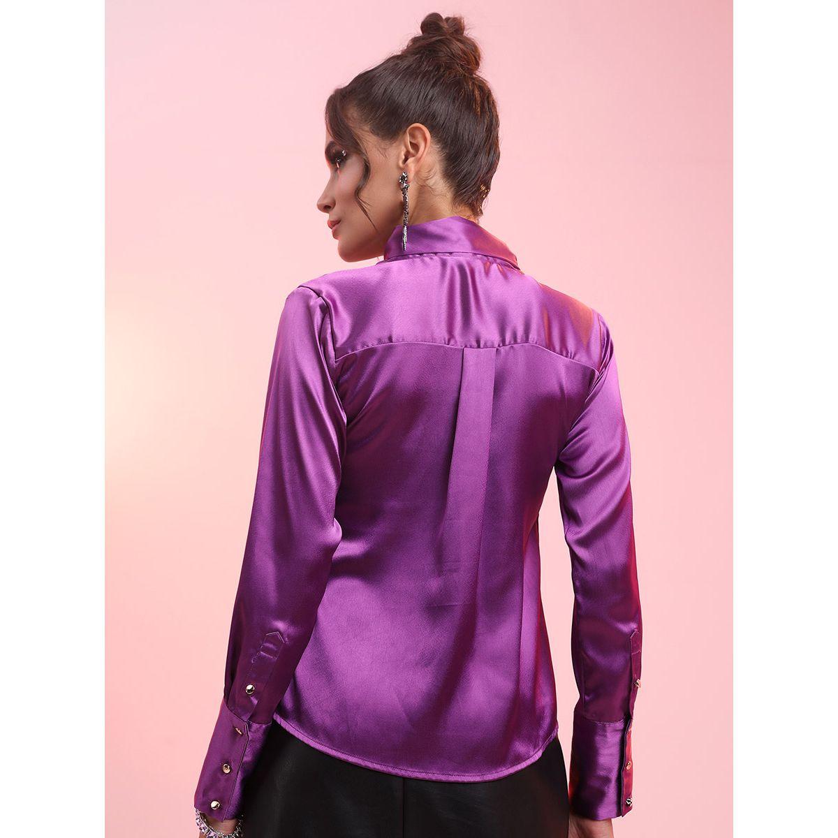 بلوزة ساتان مزينة بربطة فيونكة كيتش × ستايلي-women-clothing-shirtsandblouses-shirts-image-3