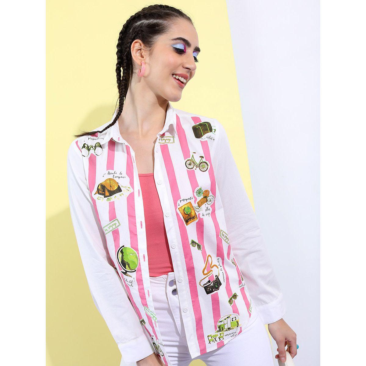 بلوزة مخططة بقصة عادية طوكيو توكيز × ستايلي-women-clothing-shirtsandblouses-shirts-image-1