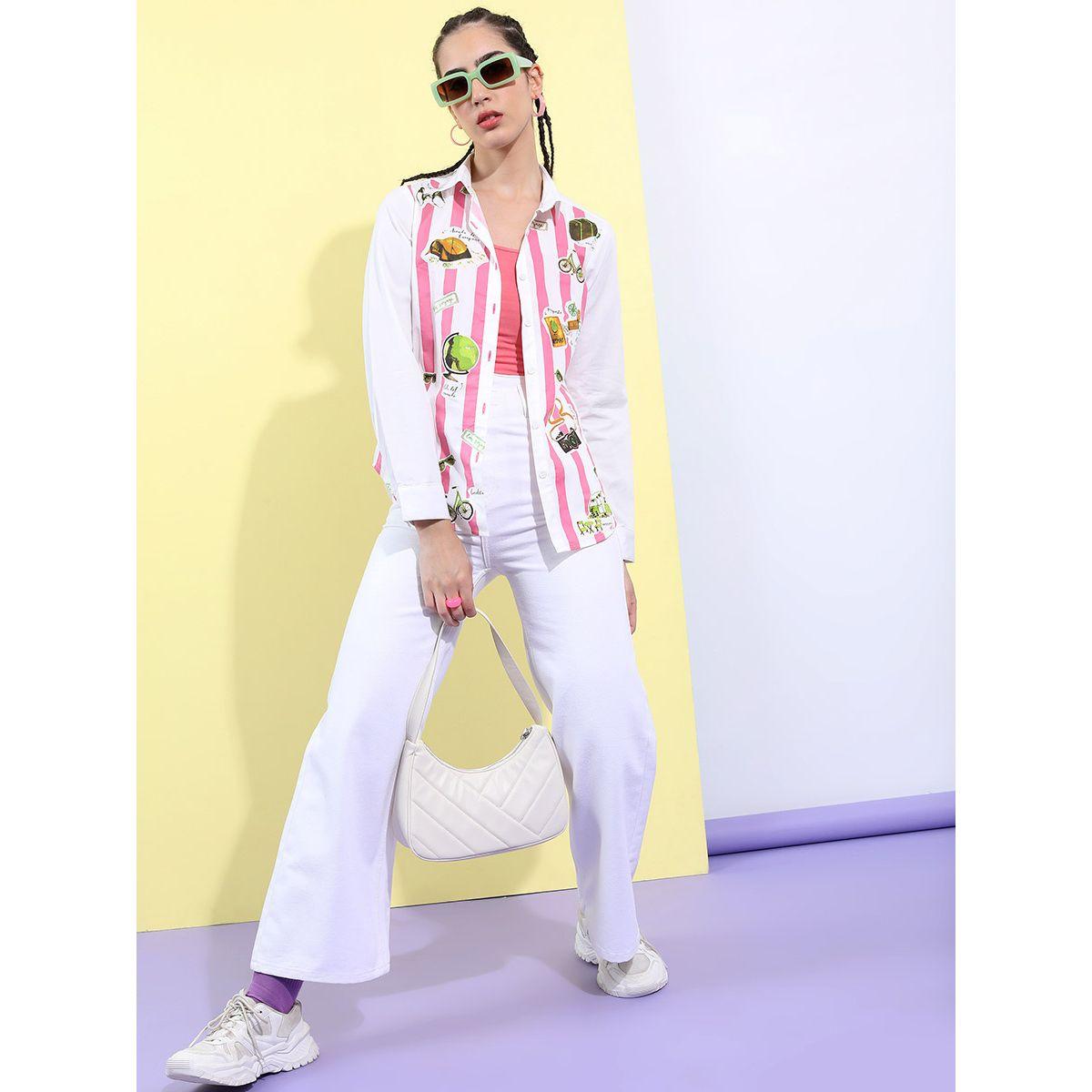 بلوزة مخططة بقصة عادية طوكيو توكيز × ستايلي-women-clothing-shirtsandblouses-shirts-image-2