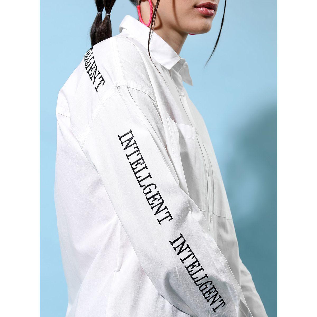بلوزة طويلة بكتابة مطرزة طوكيو توكيز × ستايلي-women-clothing-shirtsandblouses-shirts-image-5