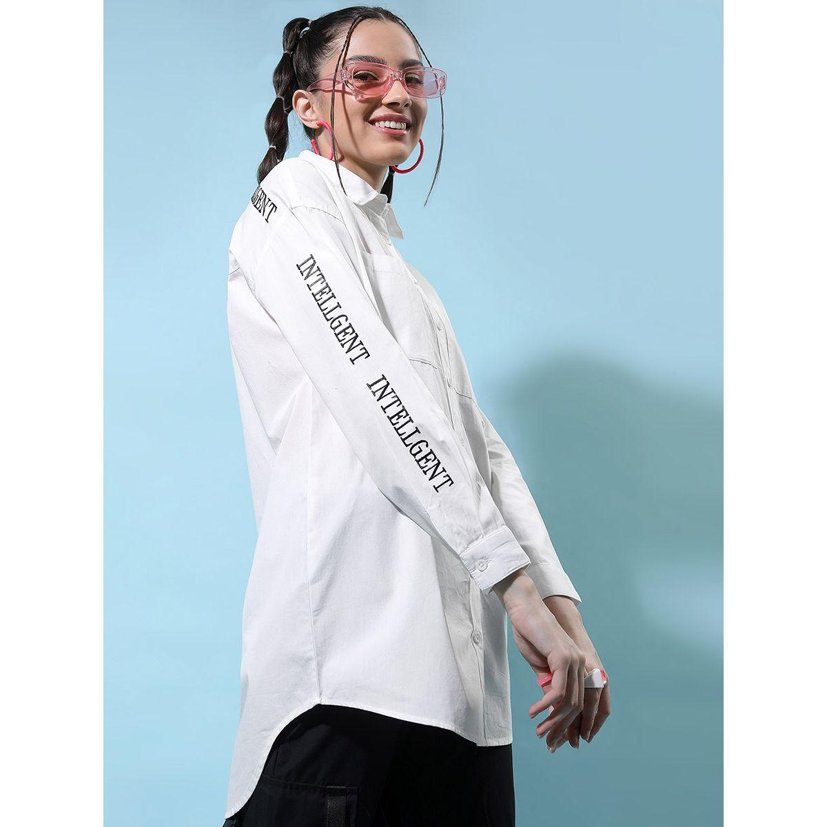 بلوزة طويلة بكتابة مطرزة طوكيو توكيز × ستايلي-women-clothing-shirtsandblouses-shirts-image-6