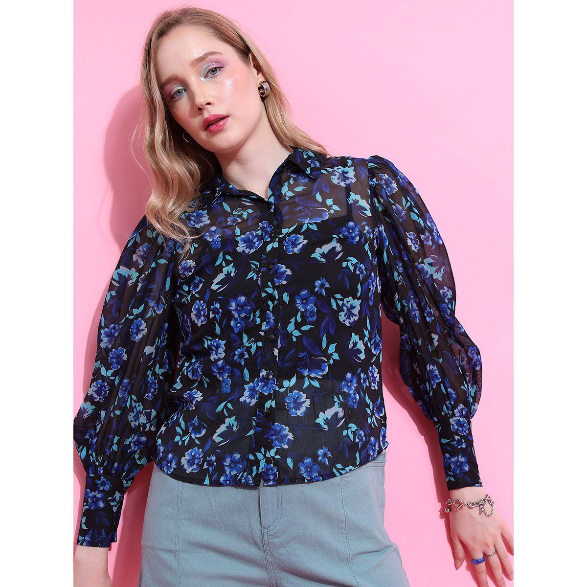 بلوزة كاجوال باكمام بيشوب طوكيو توكيز × ستايلي-women-clothing-shirtsandblouses-shirts-image-1