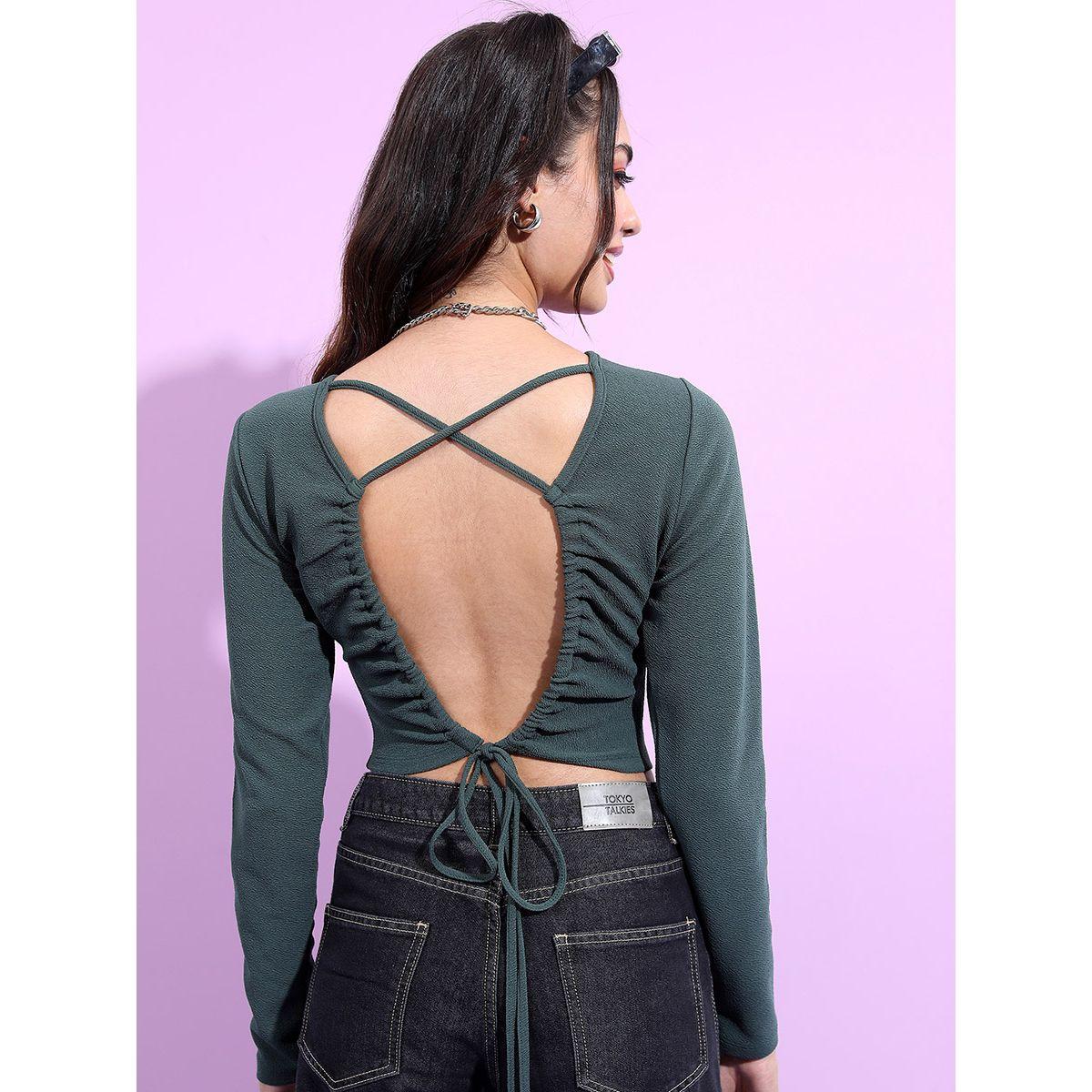 Ketch X Styli Ruched Back Cut-Out Crop Top-women-clothing-shirtsandblouses-blouses-image-3