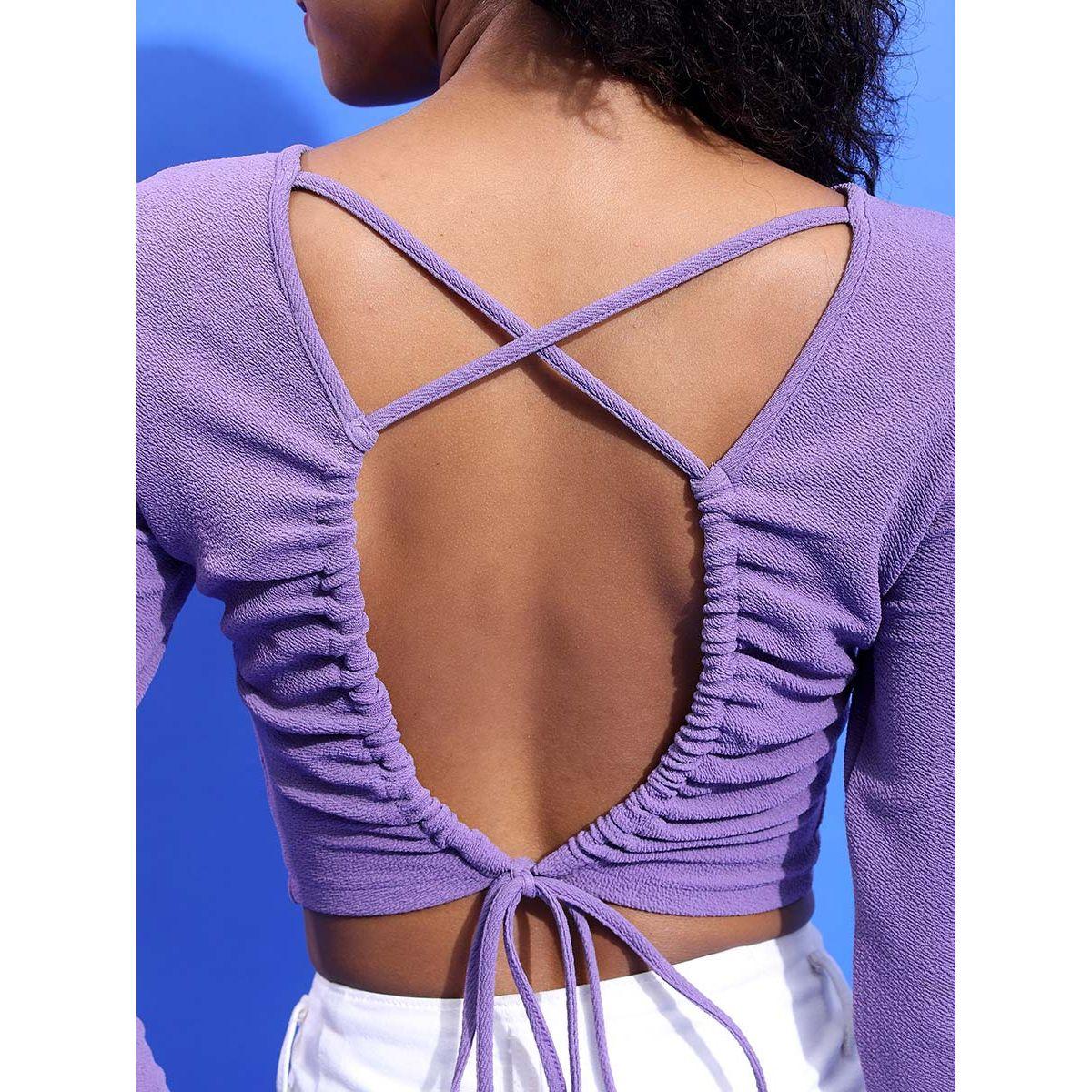 بلوزة قصيرة بتفاصيل مزمومة كيتش × ستايلي-women-clothing-shirtsandblouses-blouses-image-7