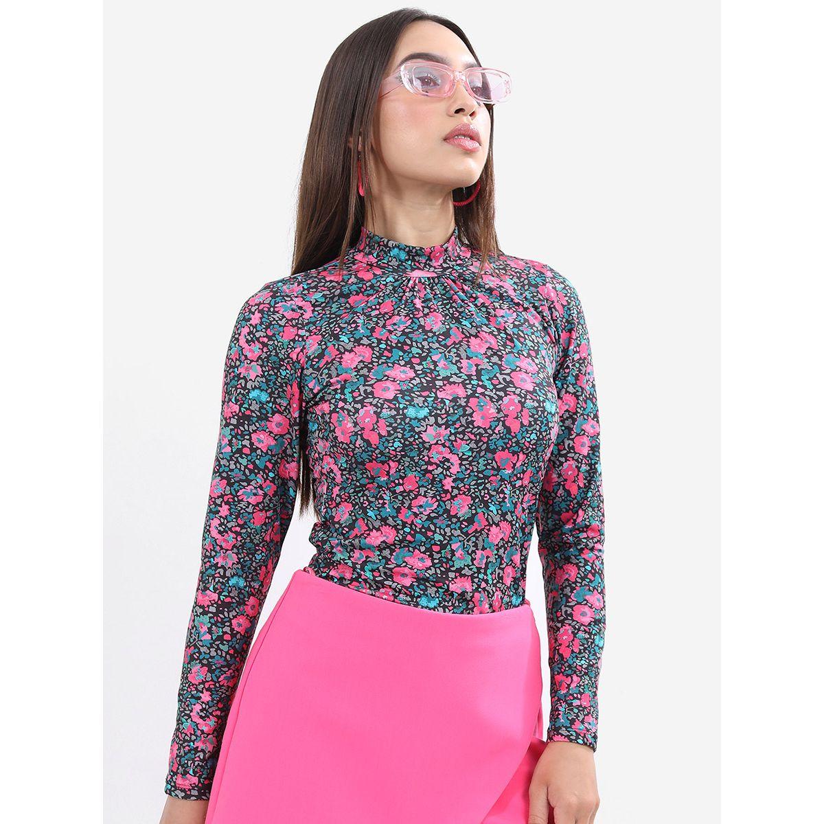 بلوزة بقصة سليم وياقة عالية كيتش × ستايلي-women-clothing-shirtsandblouses-blouses-image-4