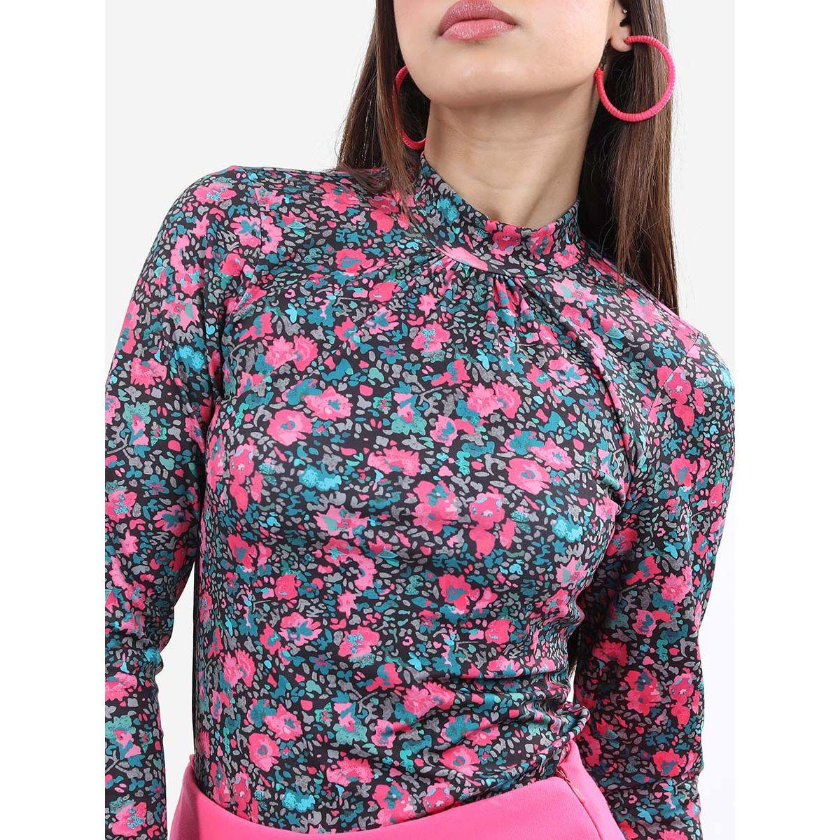 بلوزة بقصة سليم وياقة عالية كيتش × ستايلي-women-clothing-shirtsandblouses-blouses-image-5