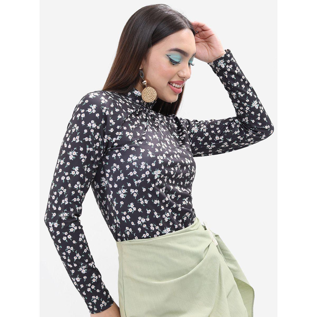 بلوزة بقصة سليم وياقة عالية كيتش × ستايلي-women-clothing-shirtsandblouses-blouses-image-4