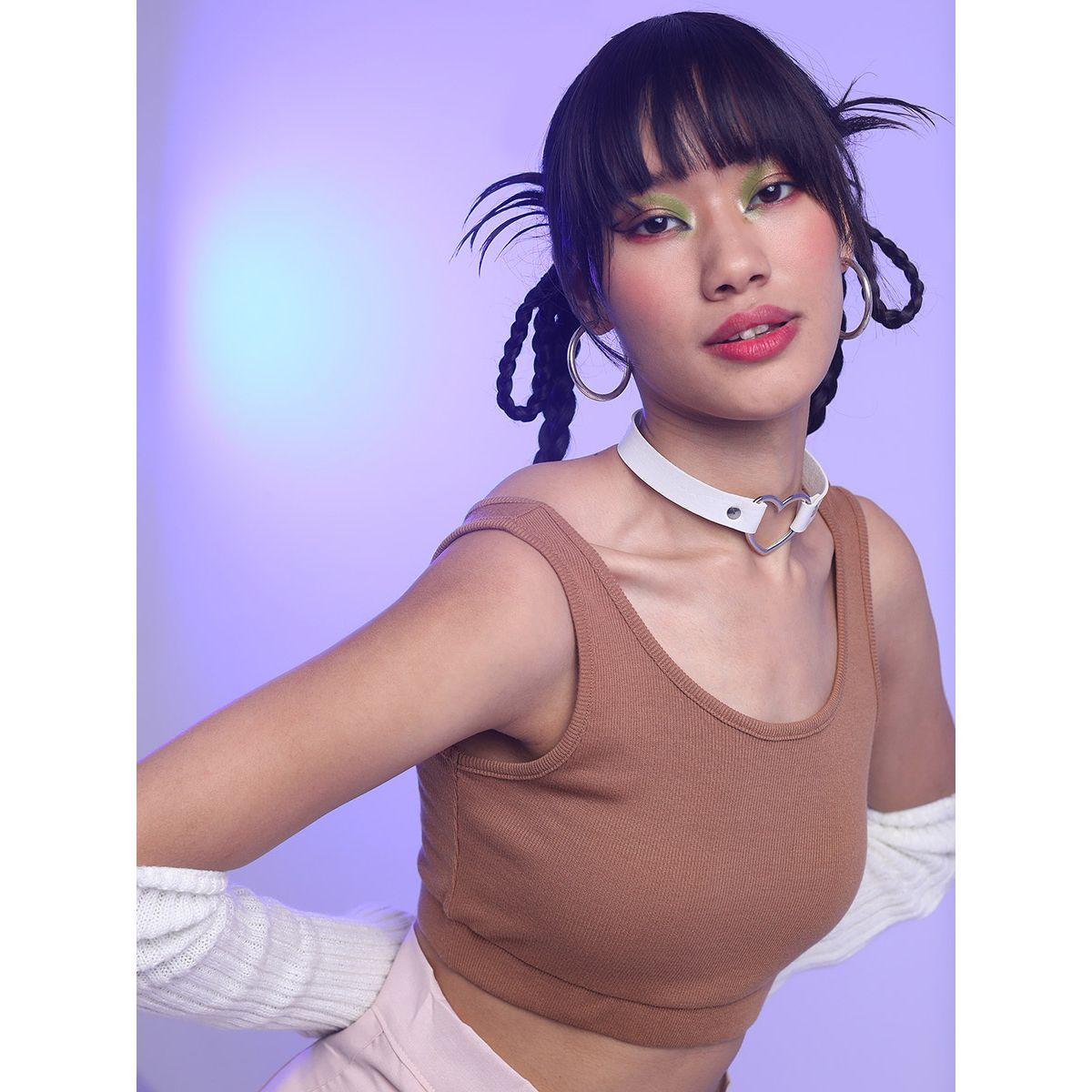 Tokyo Talkies X Styli Solid Knit Crop Top With Wide Band-women-clothing-shirtsandblouses-blouses-image-6
