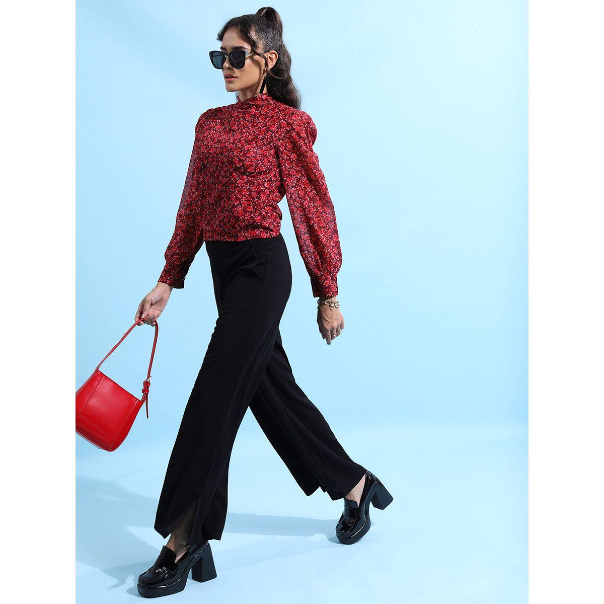 Tokyo Talkies X Styli Floral Print Voluminous Sleeve Top-women-clothing-shirtsandblouses-blouses-image-2