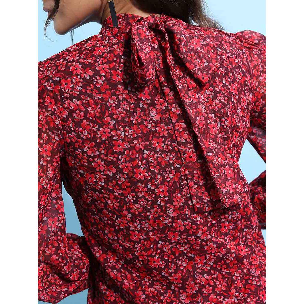 Tokyo Talkies X Styli Floral Print Voluminous Sleeve Top-women-clothing-shirtsandblouses-blouses-image-5