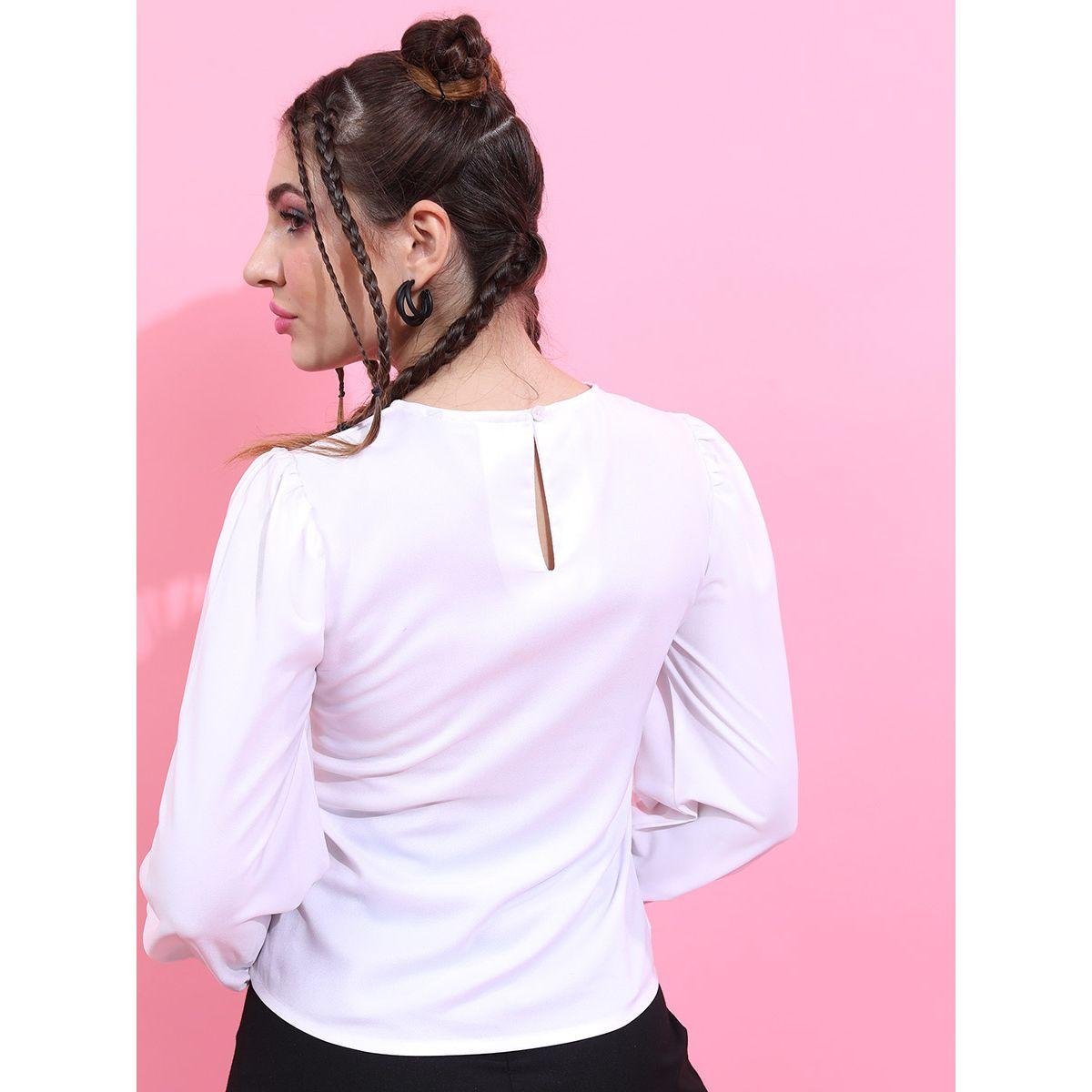 Tokyo Talkies X Styli Gathered Cuff Sleeve Top-women-clothing-shirtsandblouses-blouses-image-3