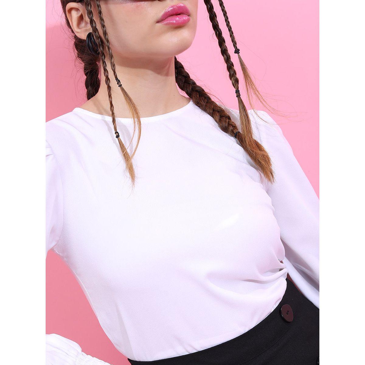 Tokyo Talkies X Styli Gathered Cuff Sleeve Top-women-clothing-shirtsandblouses-blouses-image-5