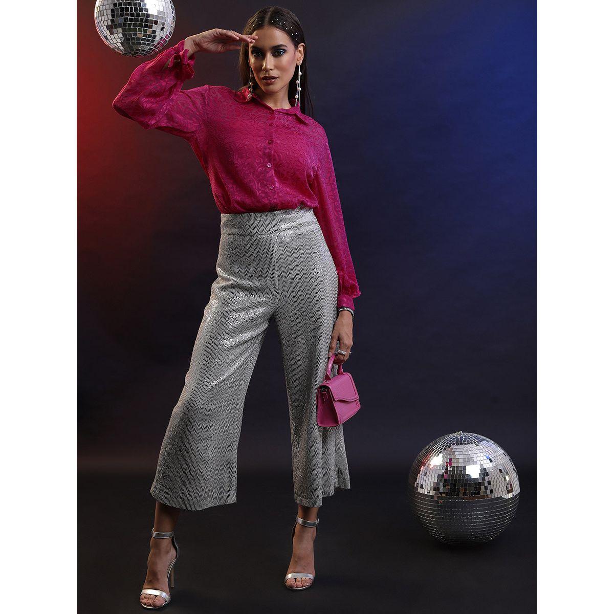Tokyo Talkies X Styli Sheer Jacquard Button Up Shirt-women-clothing-shirtsandblouses-shirts-image-2