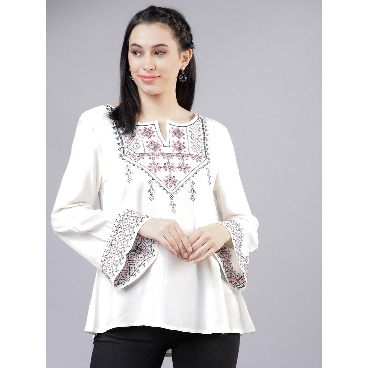 Vishudh X Styli Embroidered Panel A-Line Top-women-clothing-shirtsandblouses-blouses-image-1