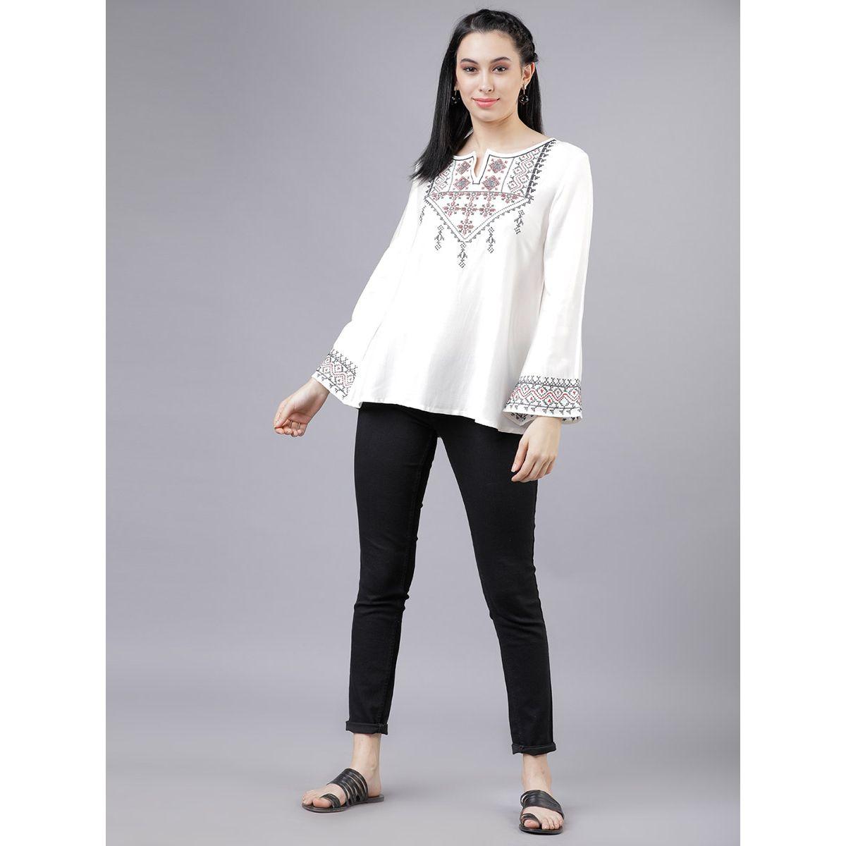 Vishudh X Styli Embroidered Panel A-Line Top-women-clothing-shirtsandblouses-blouses-image-2