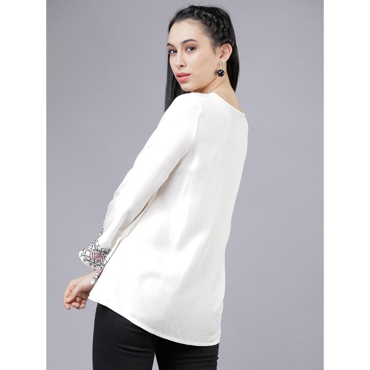 Vishudh X Styli Embroidered Panel A-Line Top-women-clothing-shirtsandblouses-blouses-image-3
