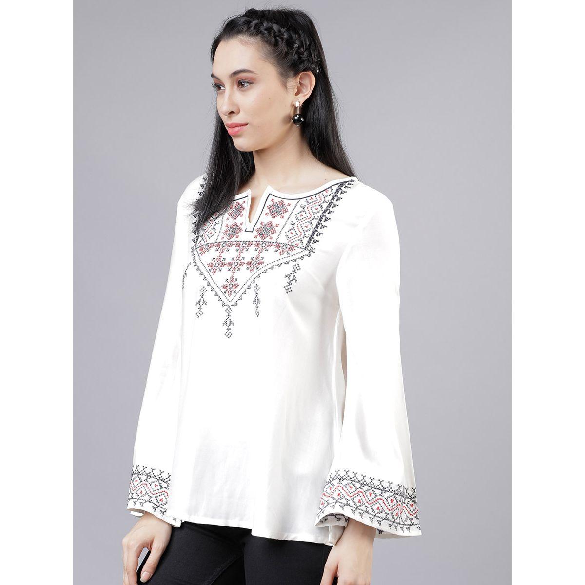 Vishudh X Styli Embroidered Panel A-Line Top-women-clothing-shirtsandblouses-blouses-image-4