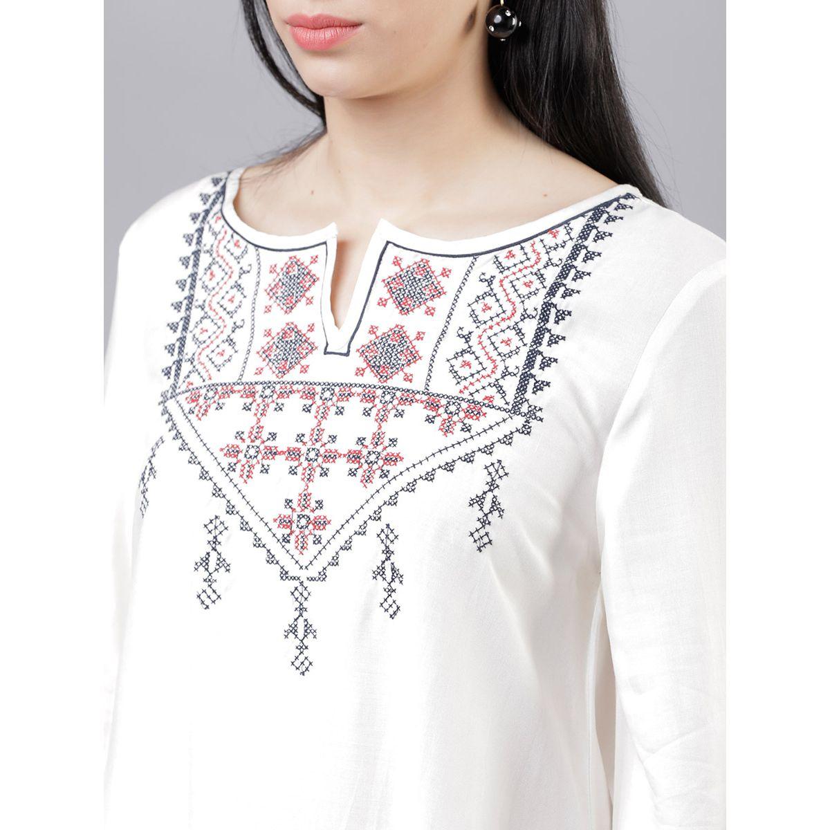 Vishudh X Styli Embroidered Panel A-Line Top-women-clothing-shirtsandblouses-blouses-image-5