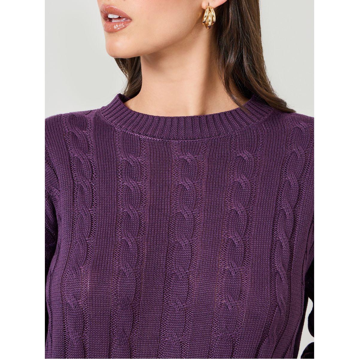 Styli Solid Boxy Fit Cable Sweater-women-clothing-cardigansandjumpers-jumpers-image-3