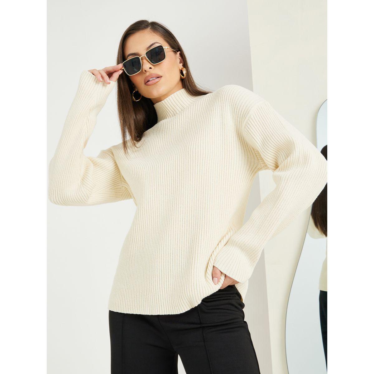 Styli Regular Fit Ribbed High Neck Sweater-women-clothing-cardigansandjumpers-jumpers-image-1