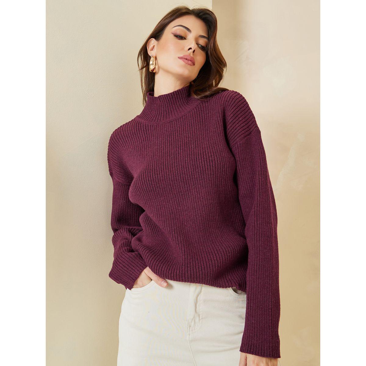 Styli Regular Fit Ribbed High Neck Sweater-women-clothing-cardigansandjumpers-jumpers-image-1