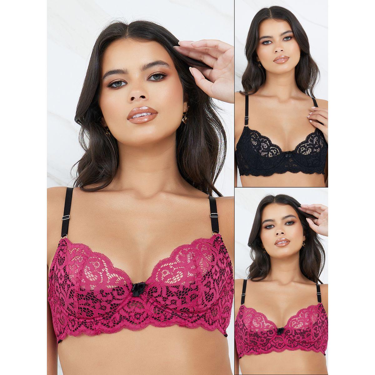 مجموعة من 2 صدرية غير مبطنة-women-clothing-lingerie-bras-image-1