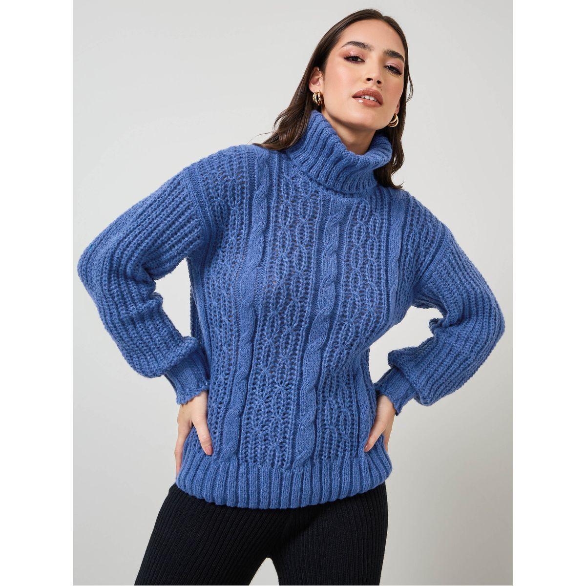 Styli Oversized Cable Knit Turtle Neck Sweater-women-clothing-cardigansandjumpers-jumpers-image-2