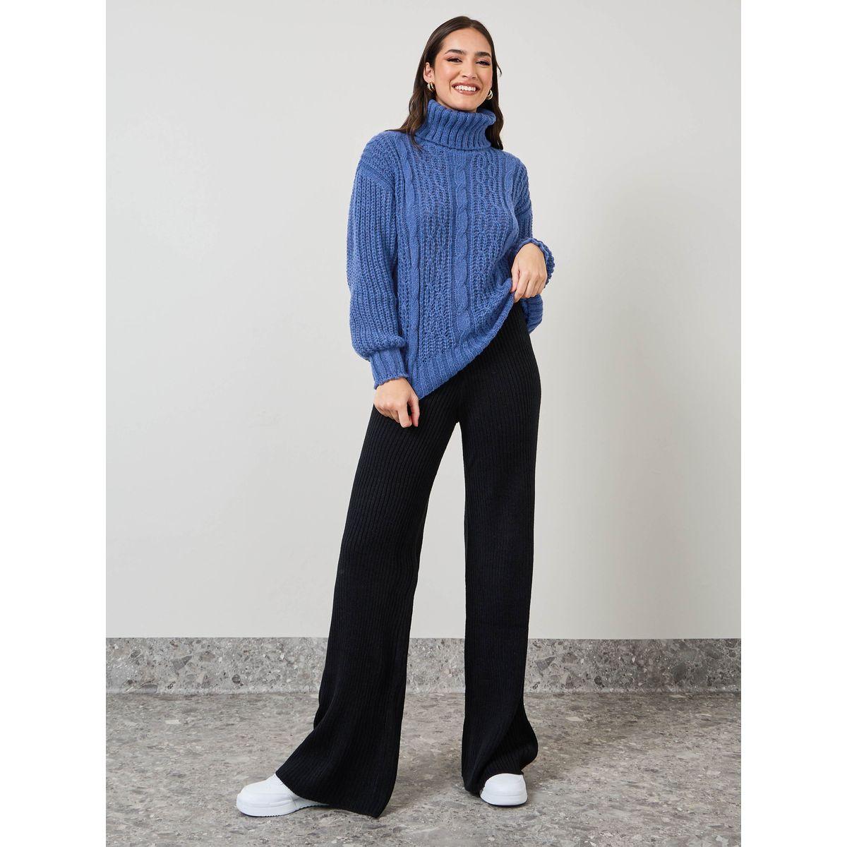 Styli Oversized Cable Knit Turtle Neck Sweater-women-clothing-cardigansandjumpers-jumpers-image-3