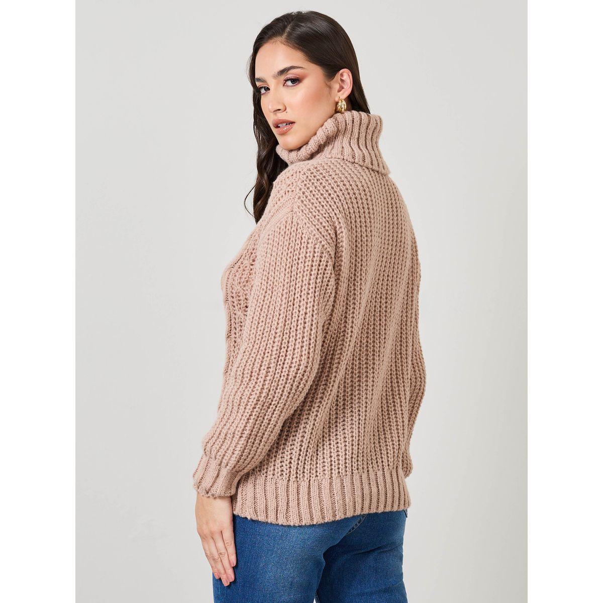 Styli Oversized Cable Knit Turtle Neck Sweater-women-clothing-cardigansandjumpers-jumpers-image-5