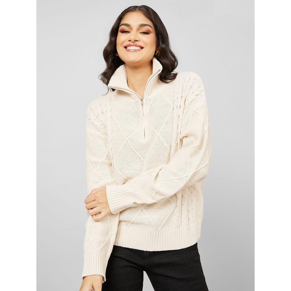 Styli Oversized Half Zip Cable Knit Sweater-women-clothing-cardigansandjumpers-jumpers-image-3