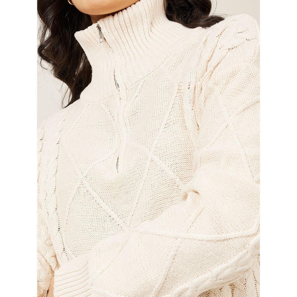 Styli Oversized Half Zip Cable Knit Sweater-women-clothing-cardigansandjumpers-jumpers-image-4