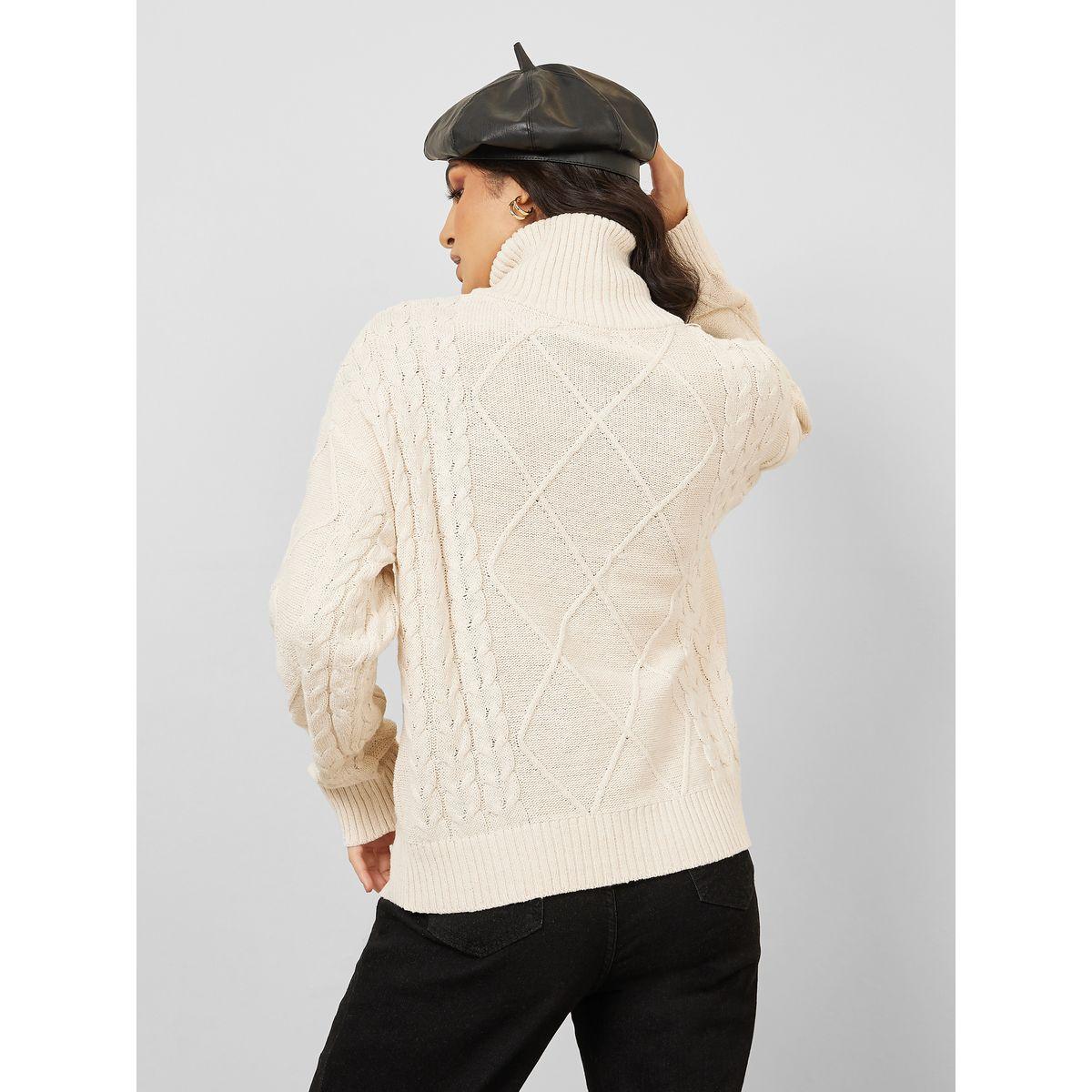 Styli Oversized Half Zip Cable Knit Sweater-women-clothing-cardigansandjumpers-jumpers-image-5