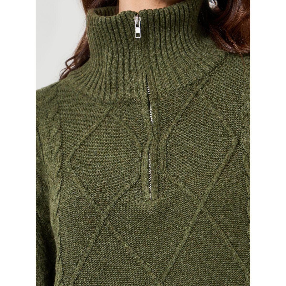 Styli Oversized Half Zip Cable Knit Sweater-women-clothing-cardigansandjumpers-jumpers-image-3