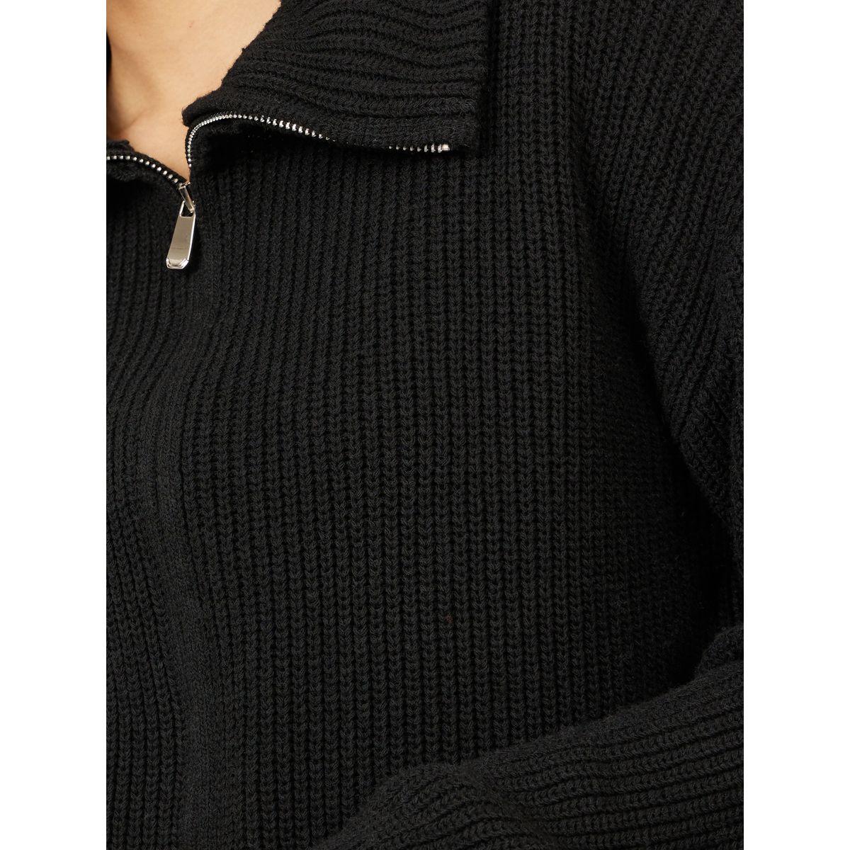 Styli Regular Fit Chunky Knit Zip Through Cardigan-women-winterwear-cardigansandjumpers-cardigans-image-3