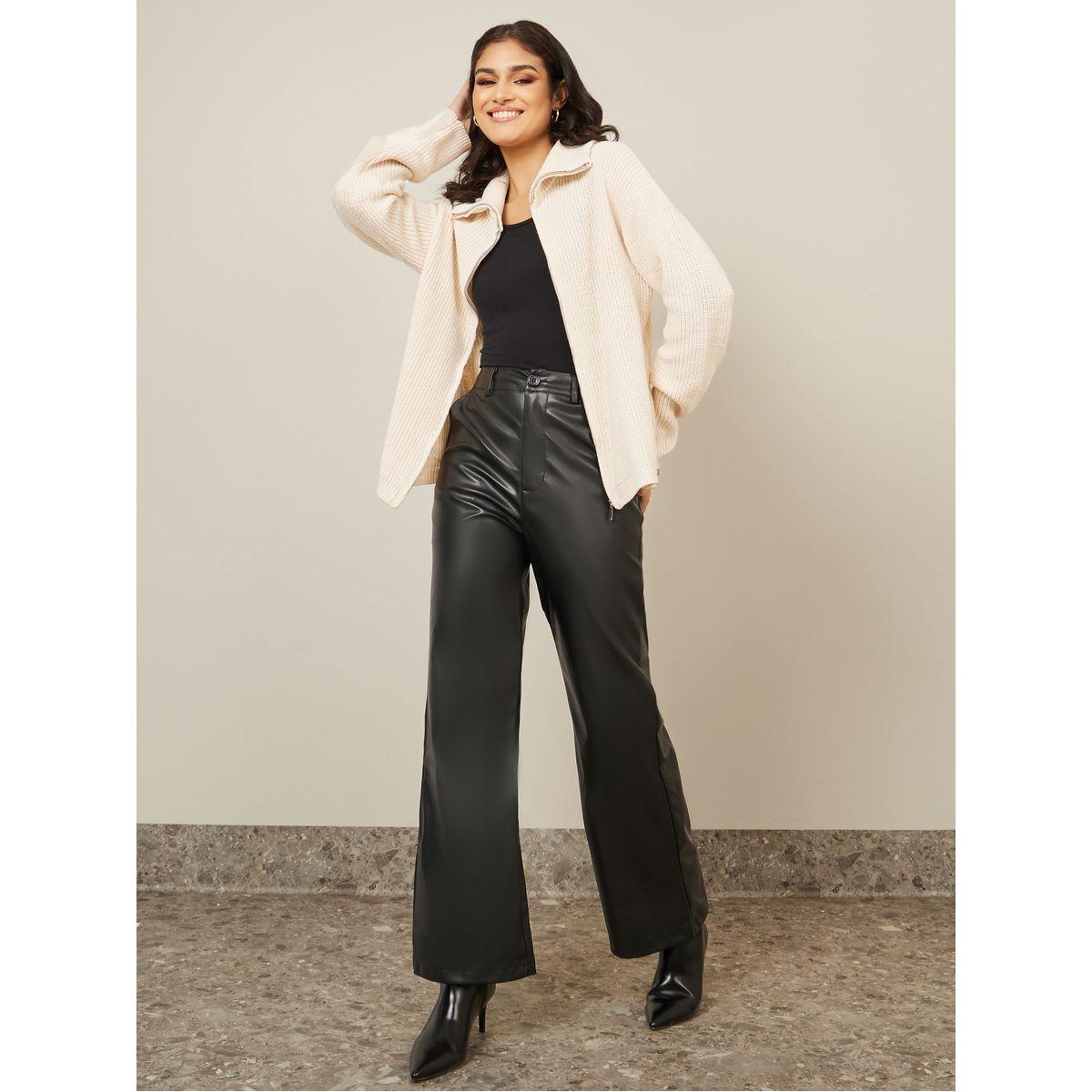 Styli Regular Fit Chunky Knit Zip Through Cardigan-women-winterwear-cardigansandjumpers-cardigans-image-2
