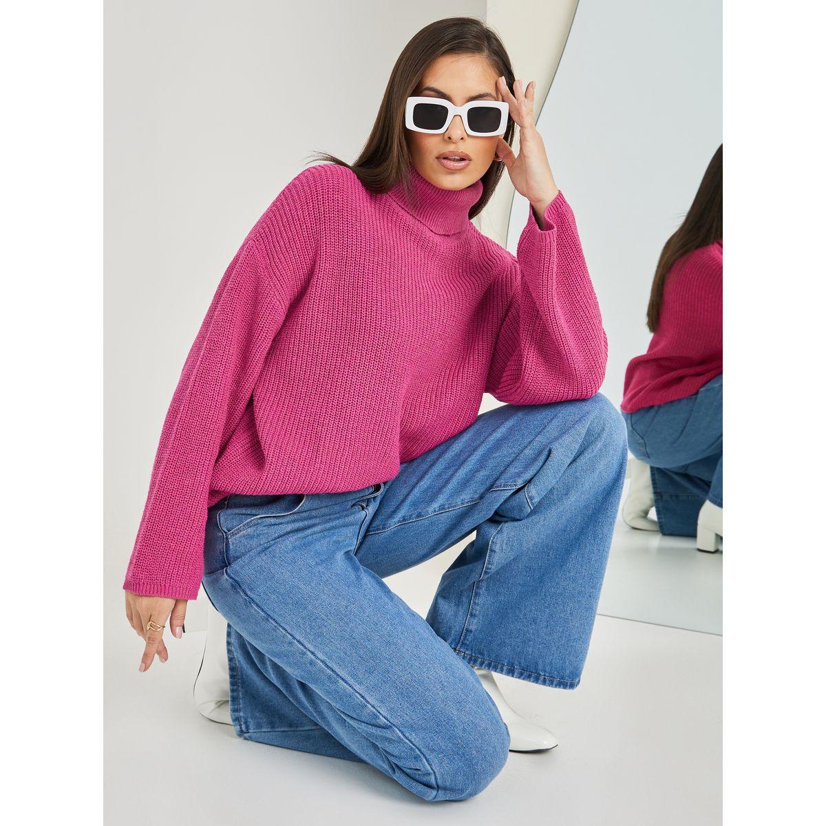 Styli Oversized Chunky Knit Turtle Neck Sweater-women-clothing-cardigansandjumpers-jumpers-image-1