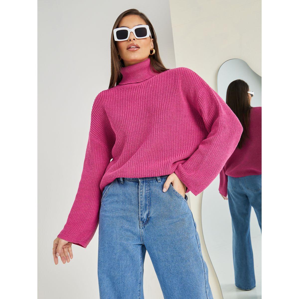 Styli Oversized Chunky Knit Turtle Neck Sweater-women-clothing-cardigansandjumpers-jumpers-image-3