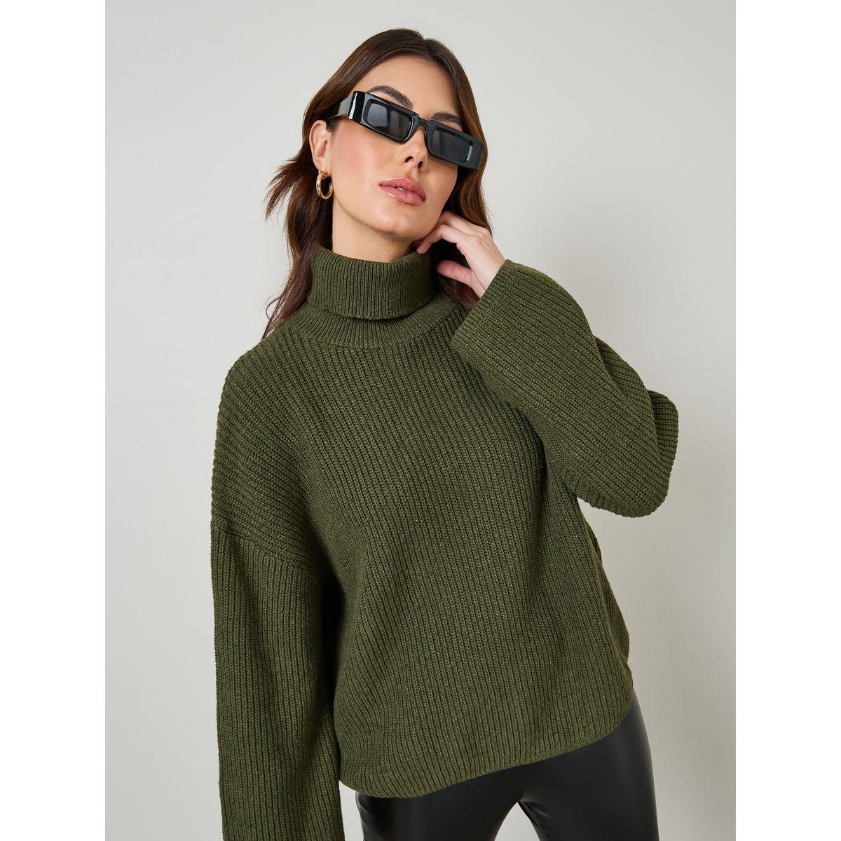 Styli Oversized Chunky Knit Turtle Neck Sweater-women-clothing-cardigansandjumpers-jumpers-image-2