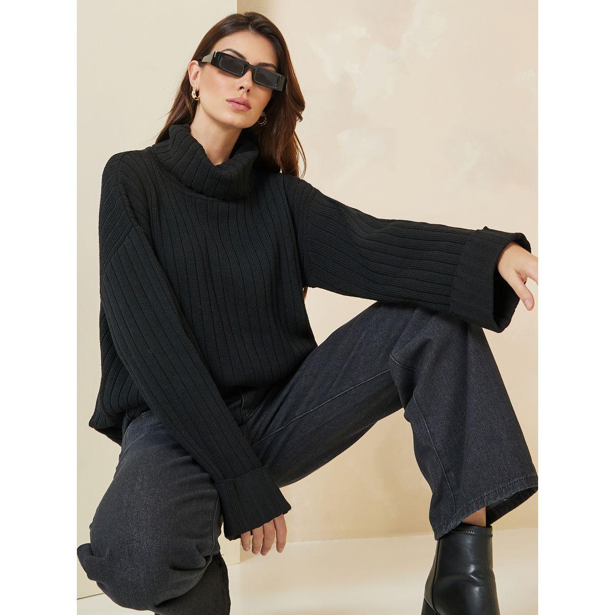 Styli Ribbed Boxy Fit Turtle Neck Sweater-women-clothing-cardigansandjumpers-jumpers-image-1