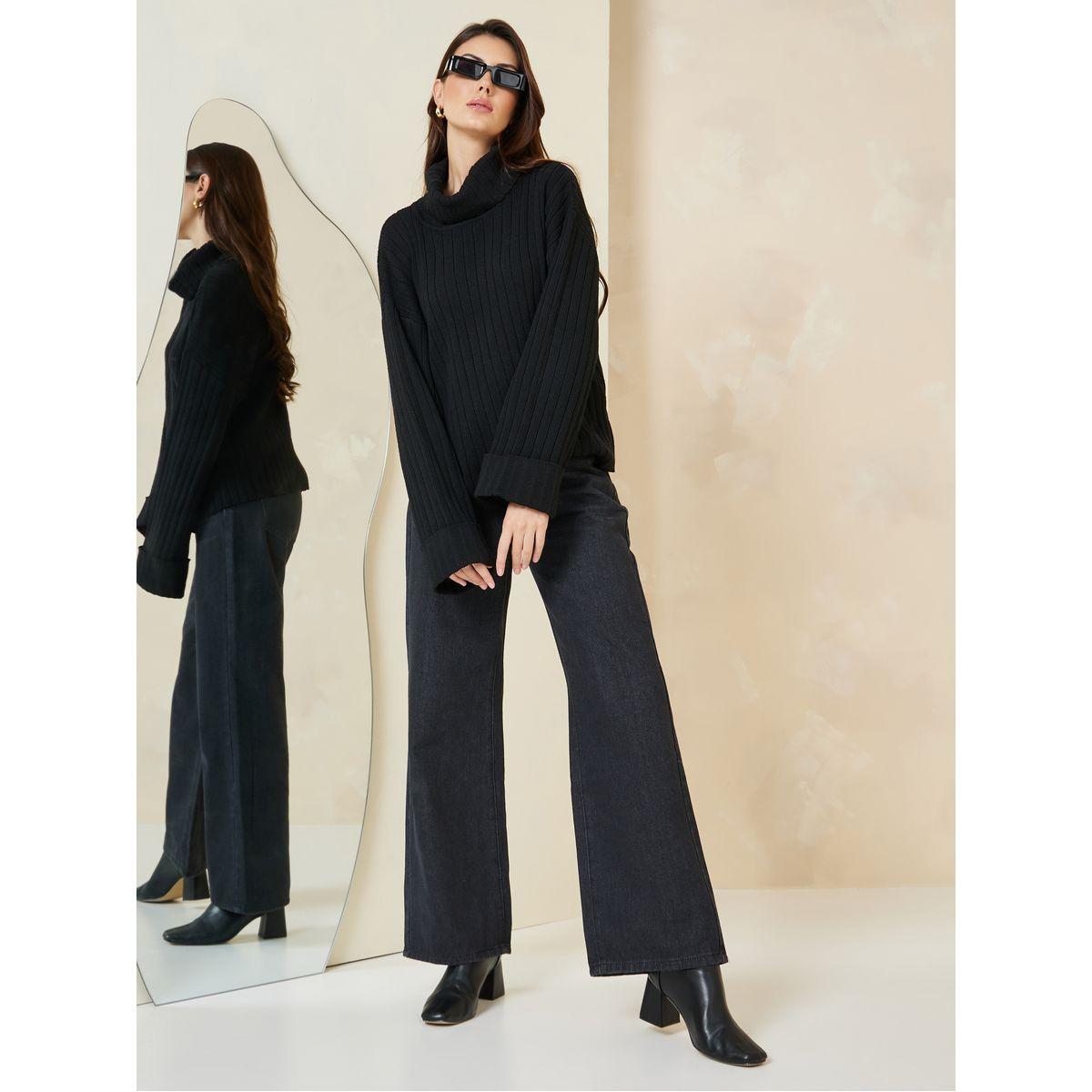 Styli Ribbed Boxy Fit Turtle Neck Sweater-women-clothing-cardigansandjumpers-jumpers-image-2