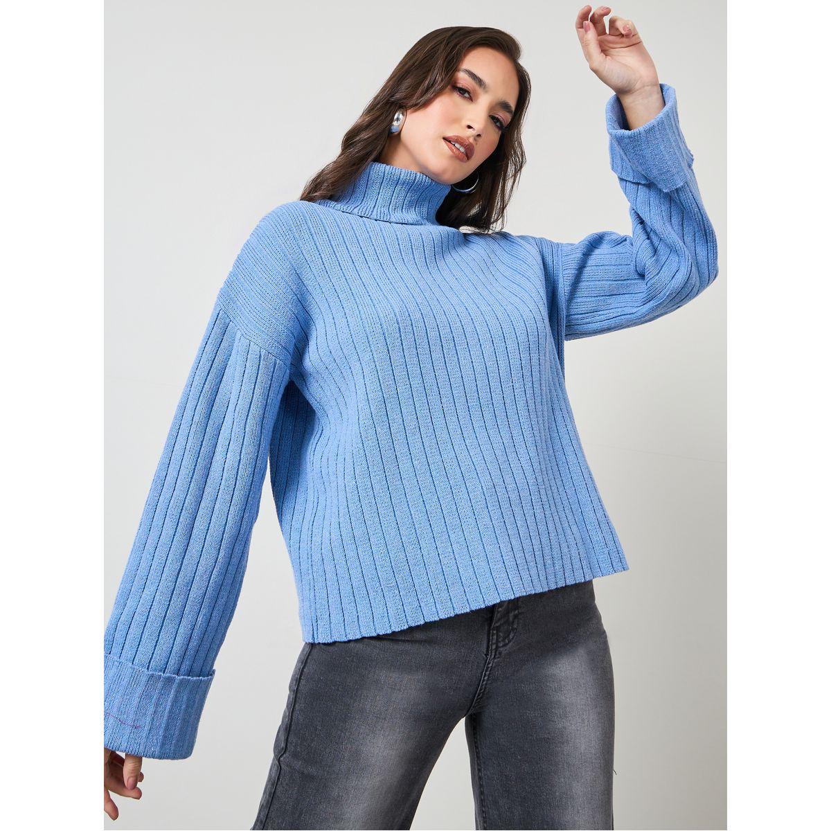 Styli Ribbed Boxy Fit Turtle Neck Sweater-women-clothing-cardigansandjumpers-jumpers-image-1