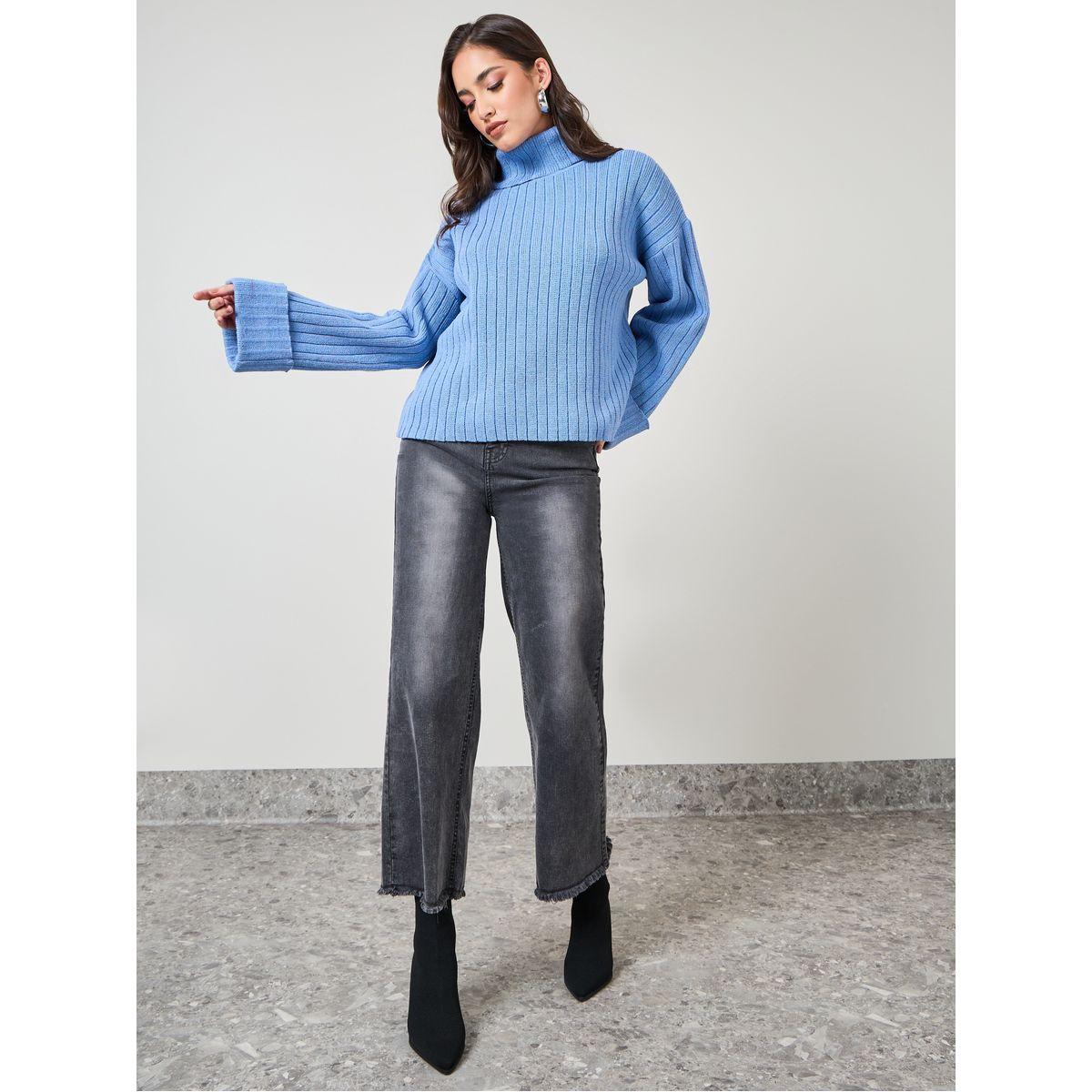 سويتر مضلع بقصة بوكسي-women-clothing-cardigansandjumpers-jumpers-image-2