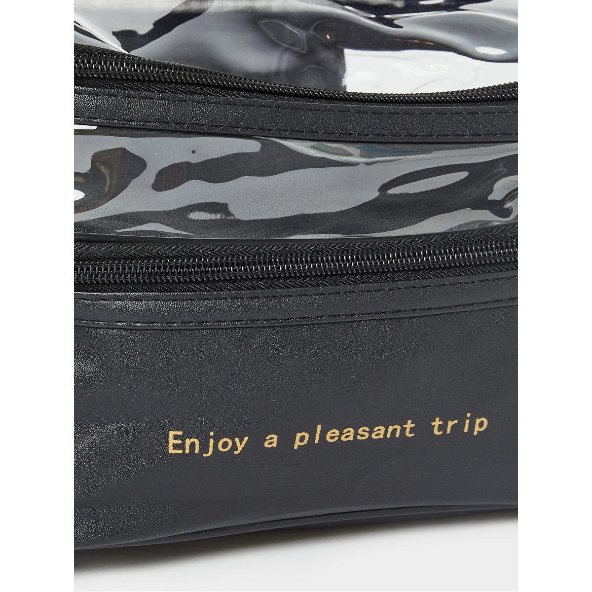 Styli Slogan Print Washbag-travel-accessories-image-2
