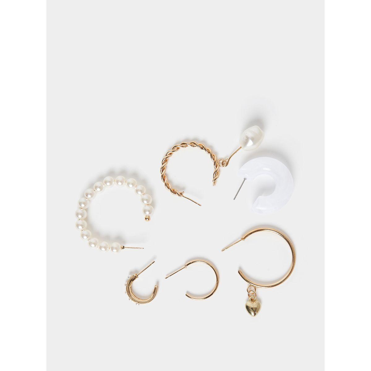 مجموعة من 6 أقراط عصرية-women-watchesandjewellery-jewellery-earrings-image-3