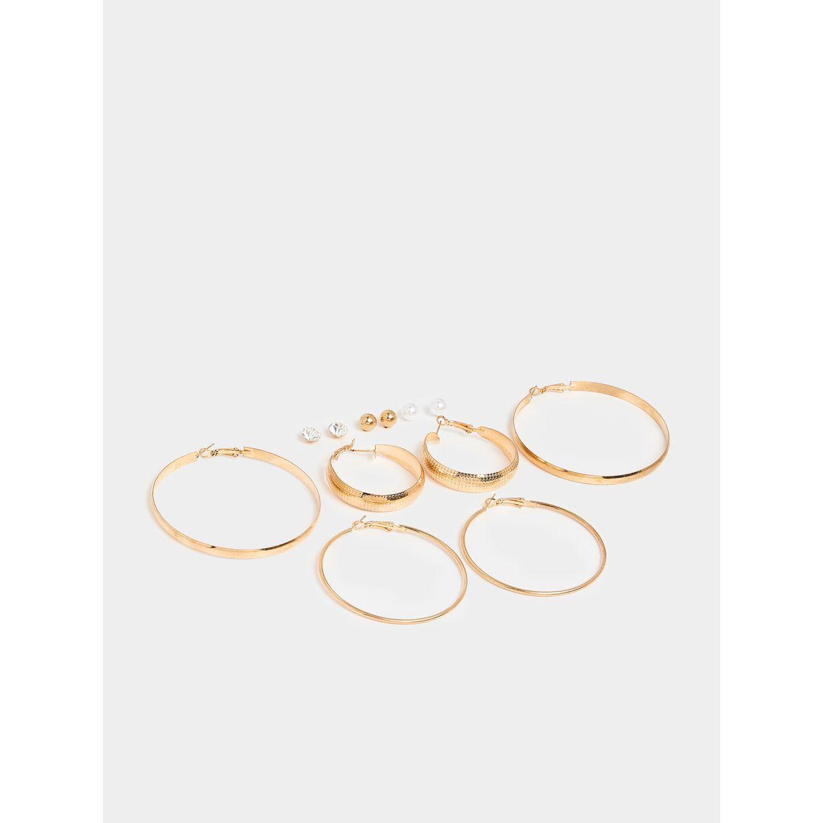 Styli Set of 6 - Mini Studs & Hoop Earrings-women-watchesandjewellery-jewellery-earrings-image-1