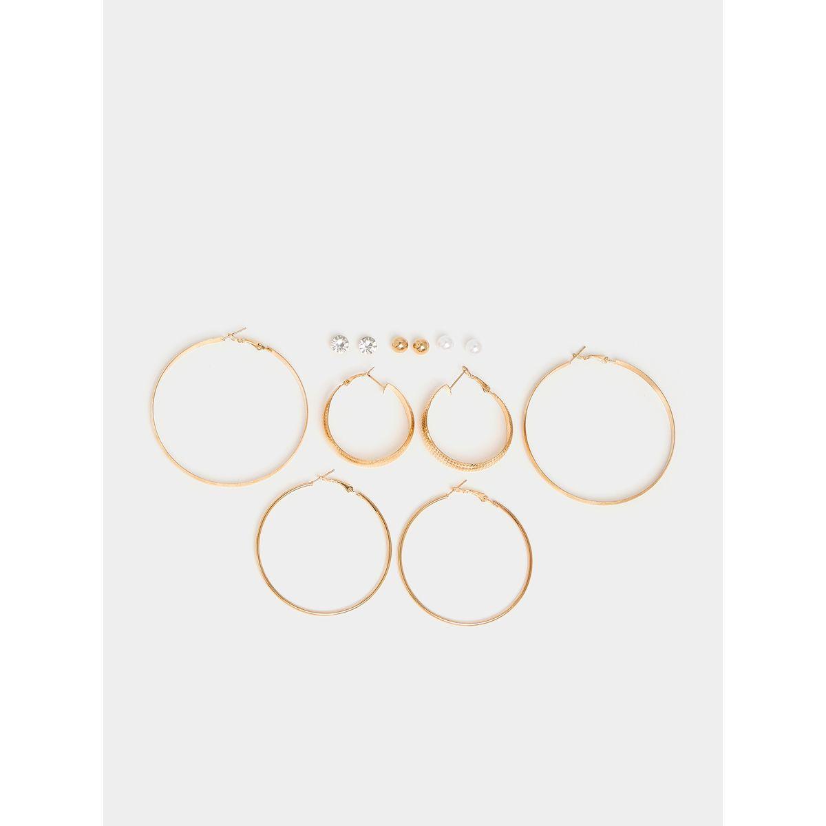 مجموعة من 6 اقراط كاجوال-women-watchesandjewellery-jewellery-earrings-image-2