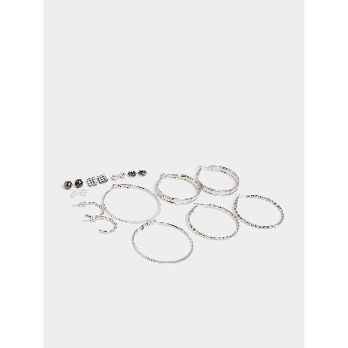 مجموعة من 9 اقراط كاجوال-women-watchesandjewellery-jewellery-earrings-image-1
