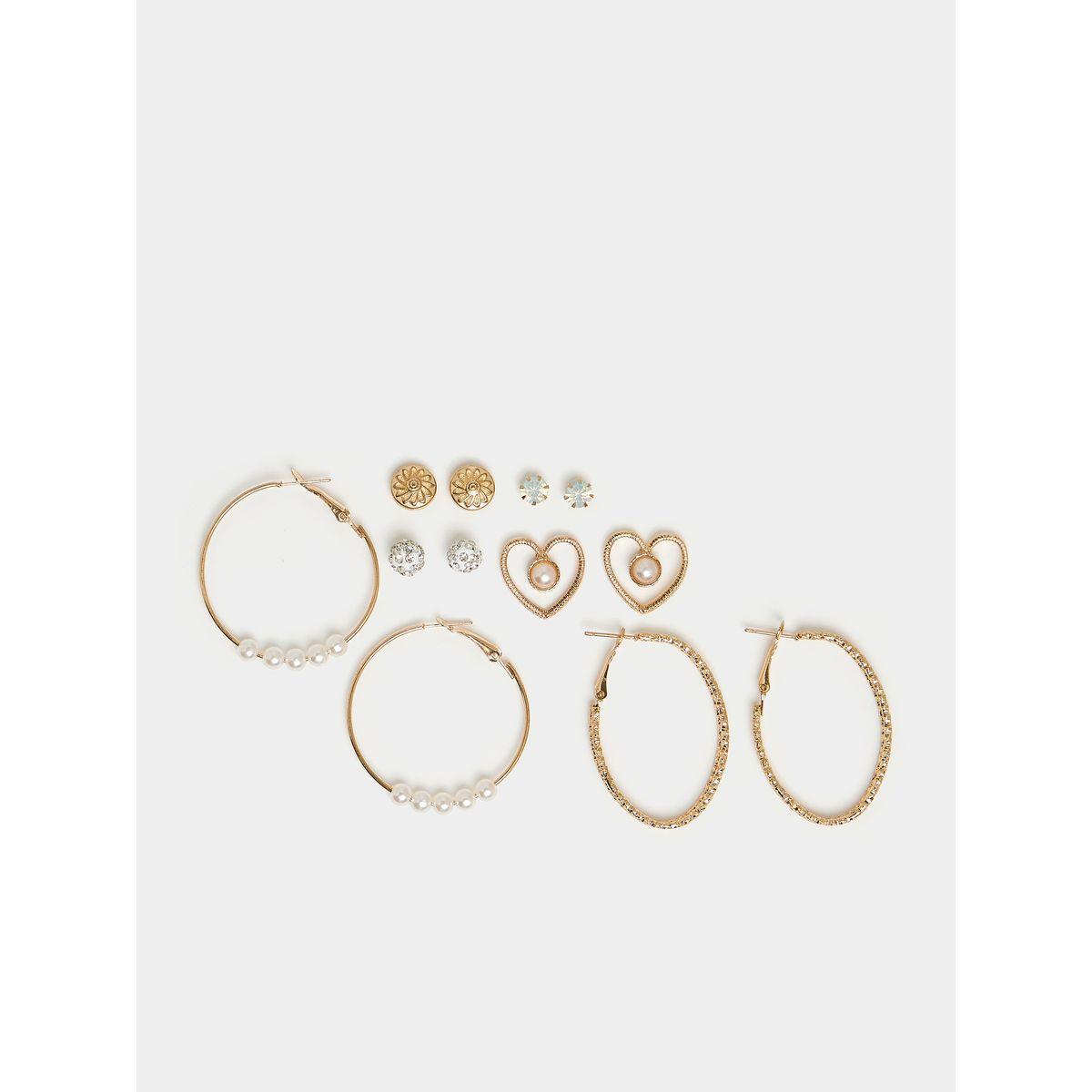 مجموعة من 6 اقراط كاجوال-women-watchesandjewellery-jewellery-earrings-image-1