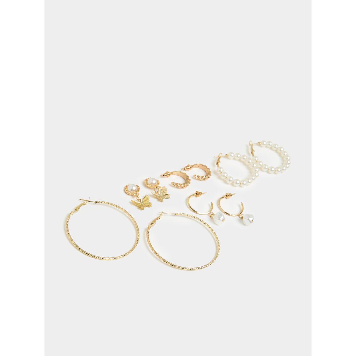 مجموعة من 5 اقراط كاجوال-women-watchesandjewellery-jewellery-earrings-image-1